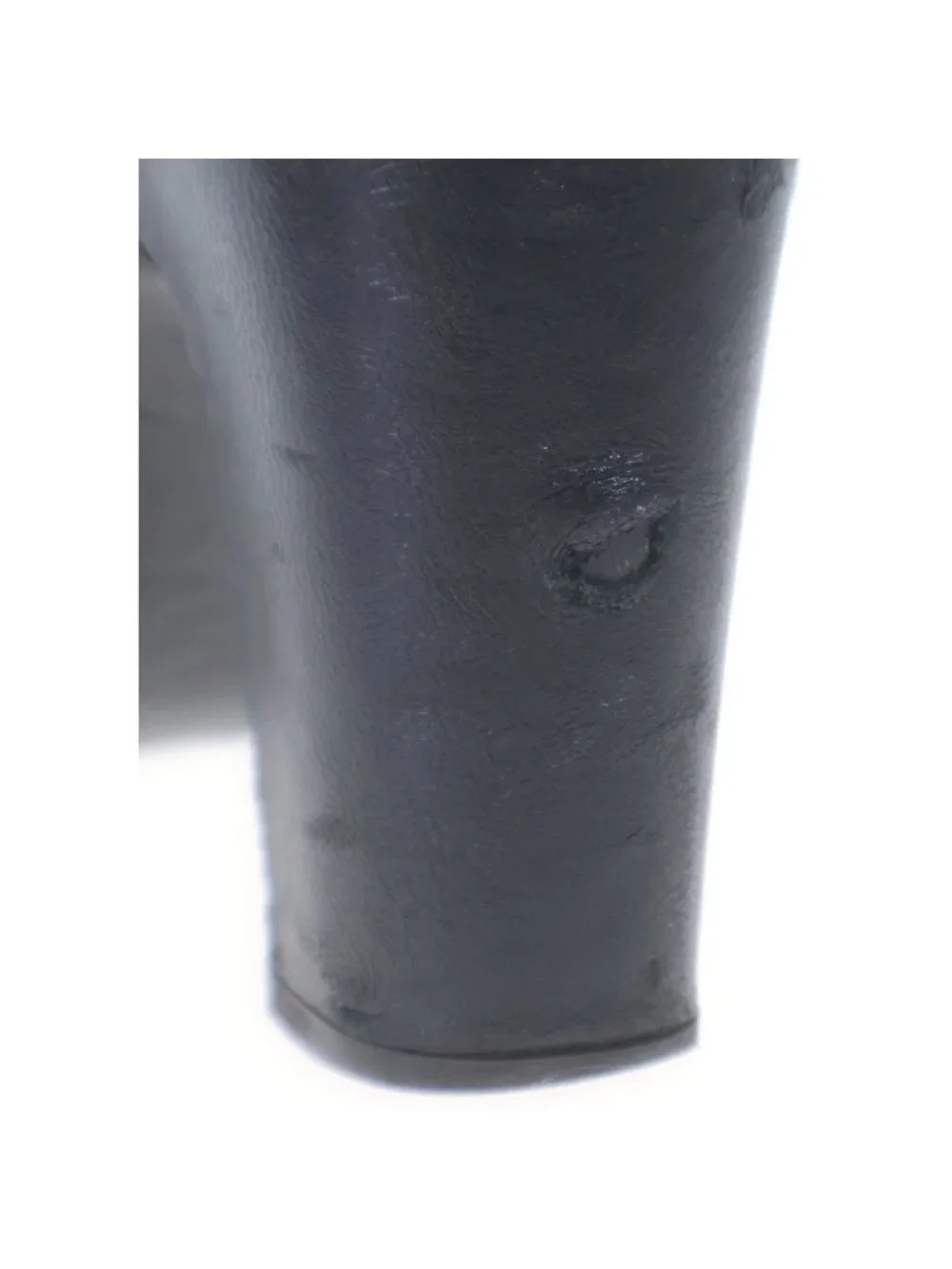 Chanel CC Logo Patent Leather Cap Toe Ankle Boots Black